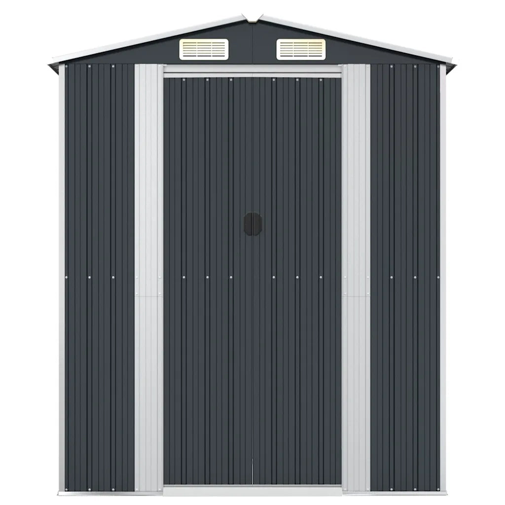 Capanno da Giardino Antracite 192x108x223 cm in Acciaio Zincato 319271