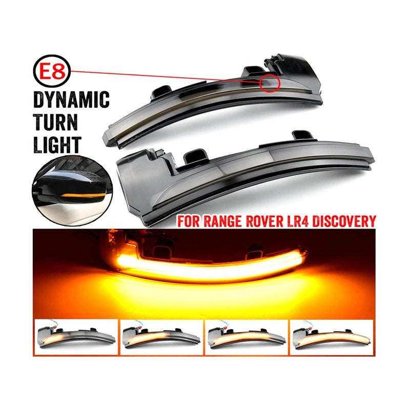 Kit Freccia Led Specchietto Retrovisore Dinamico Sequenziale Land Rover Discovery 4 Range Rover Sport Evoque Lente Fume Arancione