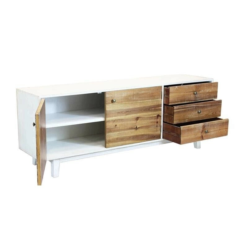 PORTA TV BARCLAY IN LEGNO NATURALE 178  X 45 X H 66 CM