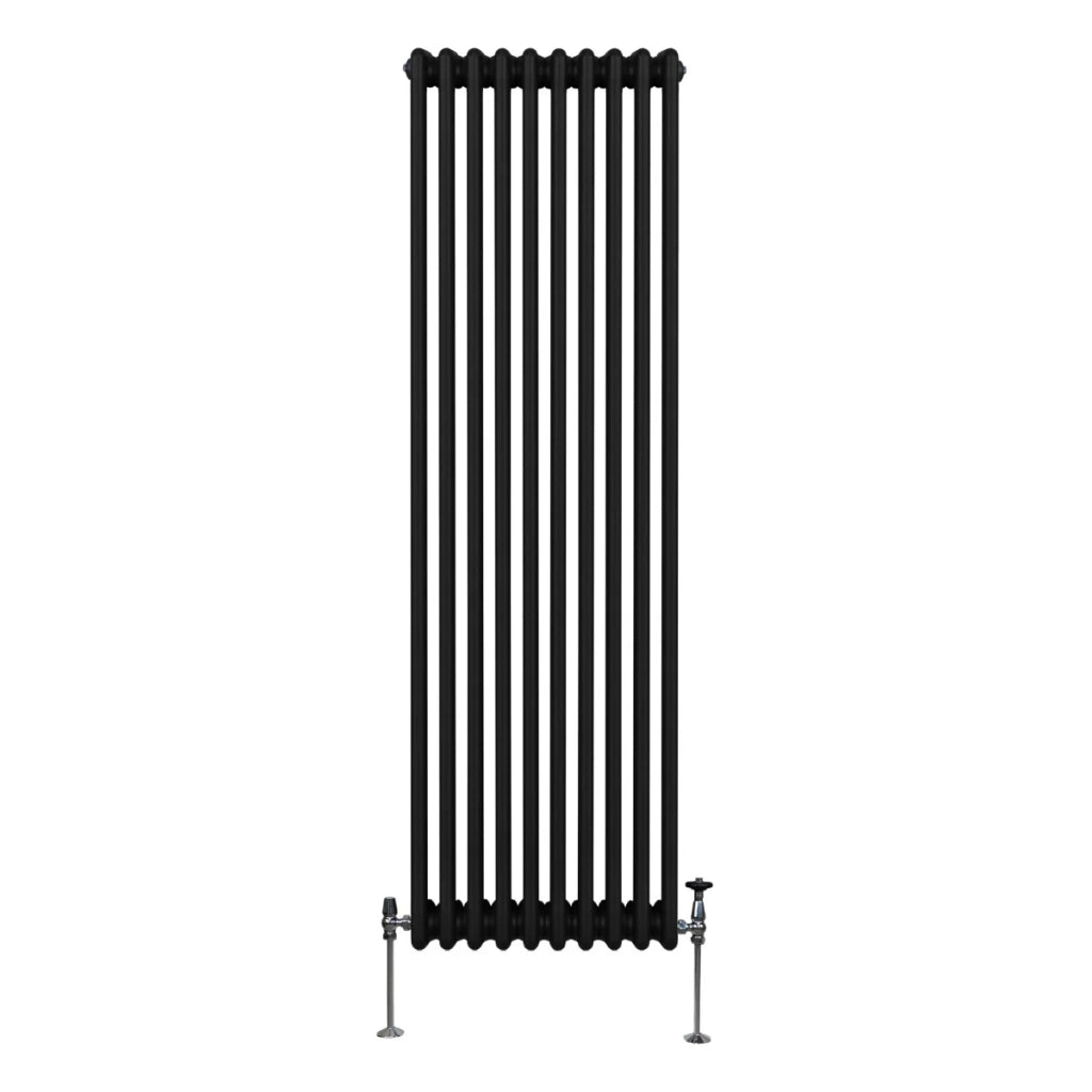 Termosifone Radiatore a 3 colonne per riscaldamento centralizzato verticale Nero 180x47cm