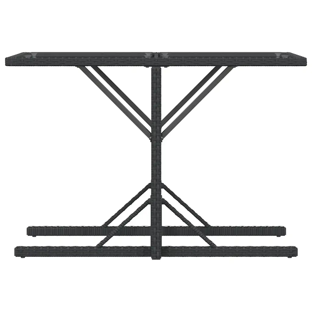 Set da Bistrò 3 pz con Cuscini Nero in Polyrattan 365063