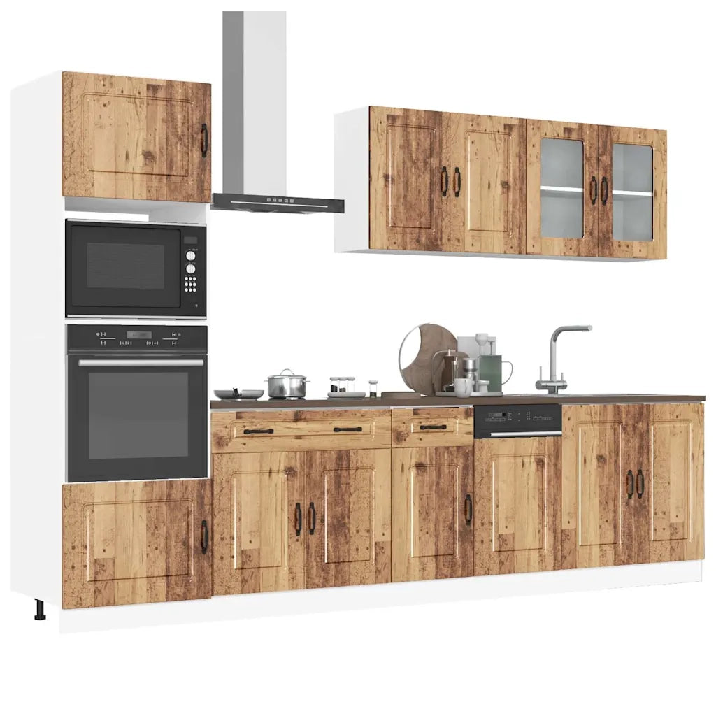 vidaXL Set Mobili da Cucina 7 pz Kalmar Legno Vecchio in Truciolato
