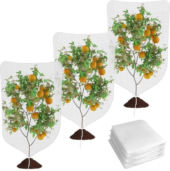 Rete insetticida - Rete per giardino a maglia fine per piante, fiori, ortaggi - 3 pezzi (1 m x 15 m)
