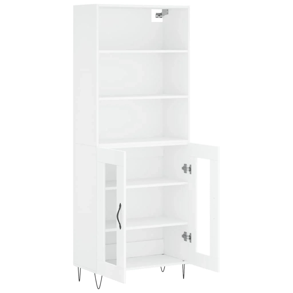 Buffet credenza cassettiera mobiletto mobile contenitore organizer cucina soggiorno salotto alto 69,5 x 34 x 180 cm legno ingegnerizzato bianco 02_0032624
