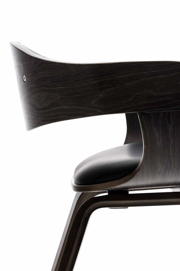 Sedia Kingston in Similpelle nero/grigio