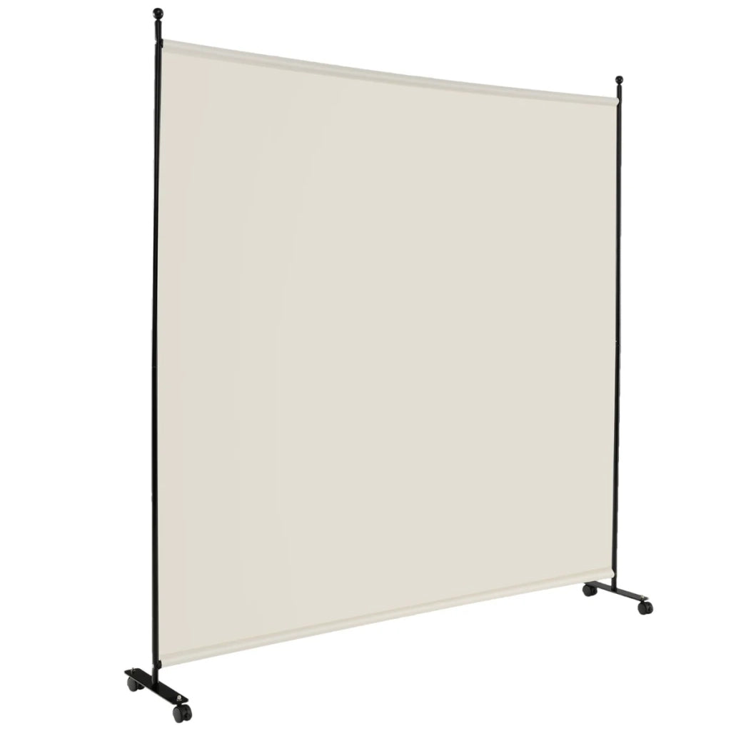 Schermo avvolgibile 184 x 30 x 184 cm schermo per la privacy leggero design moderno metallo bianco 20_0013033