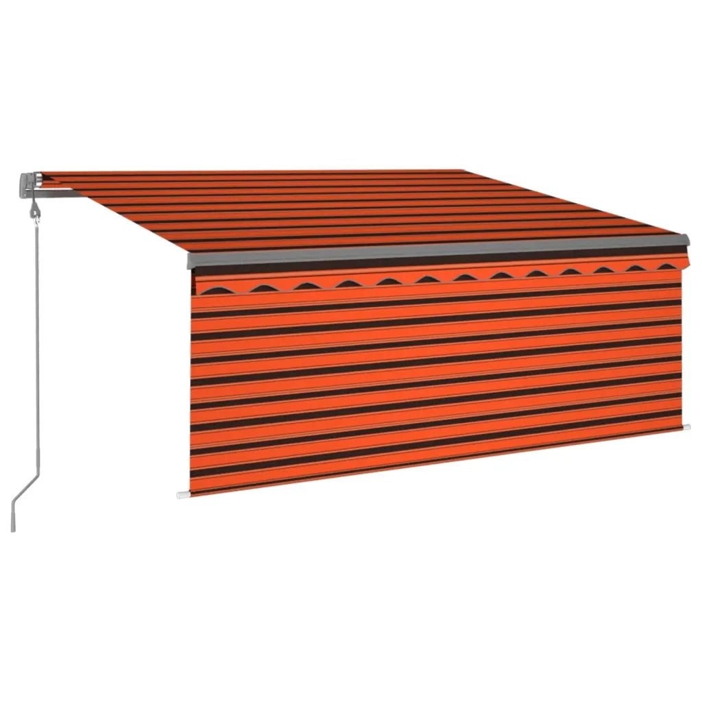Tenda da Sole Parasole Sensore Vento LED 3x2,5m Arancio Marrone   cod mxl 43782