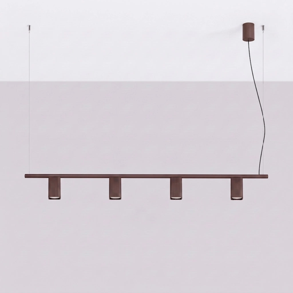 Lampadario RAYO 4 marrone