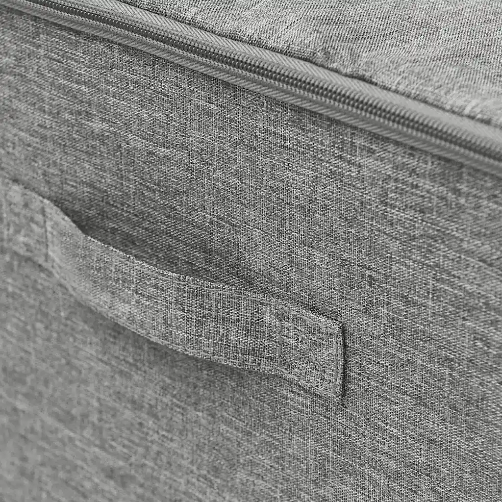 Scatole Portaoggetti 2pz in Tessuto 43x34x23 cm Grigio 332910
