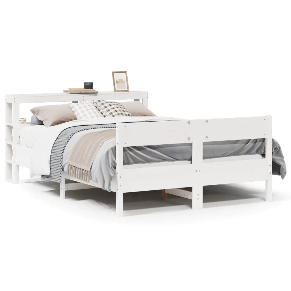 vidaXL Letto senza Materasso Bianco 120x200 cm Legno Massello di Pino