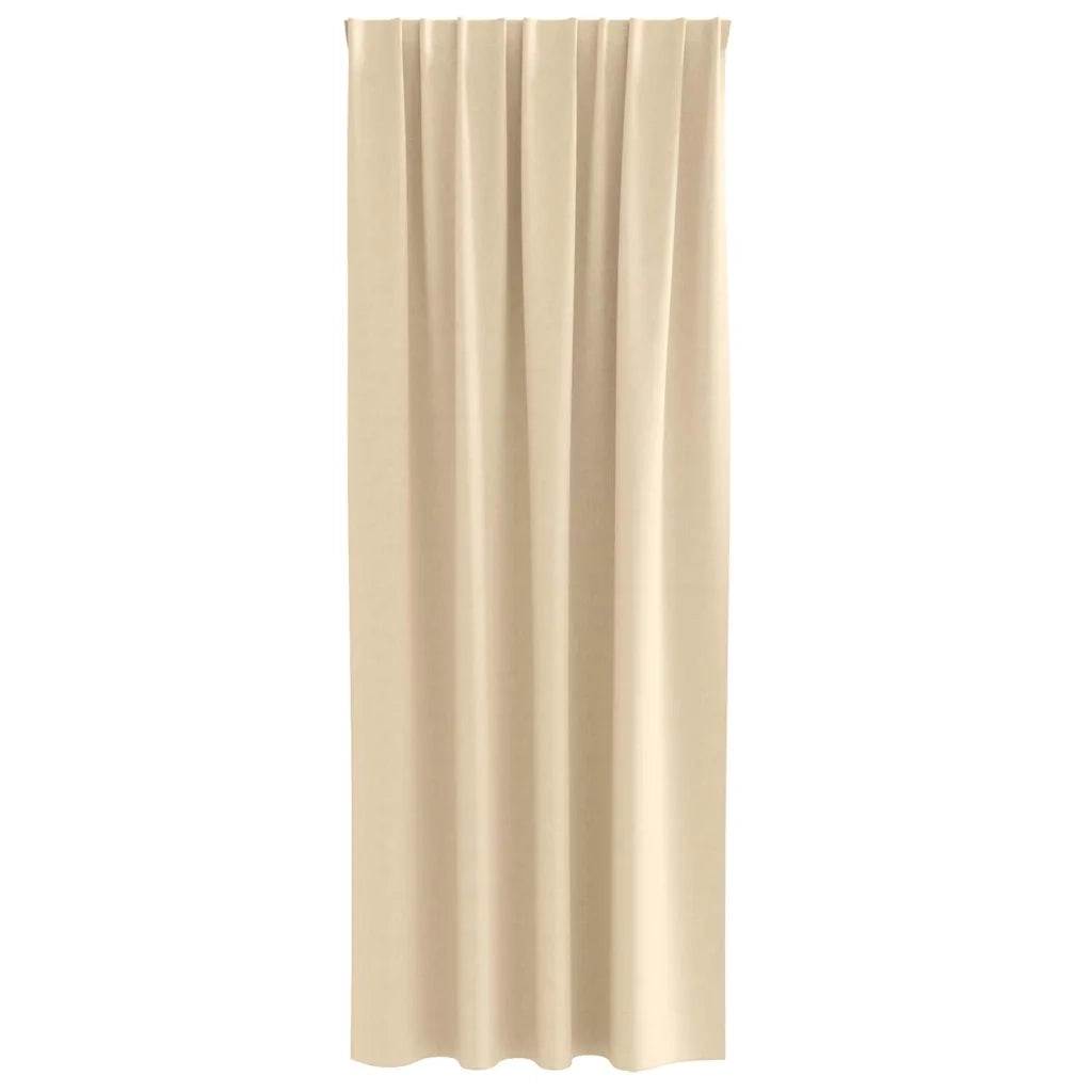 Tende Blackout con Anelli 2 pcs Crema 245 x 140 cm Poliestere 4107486