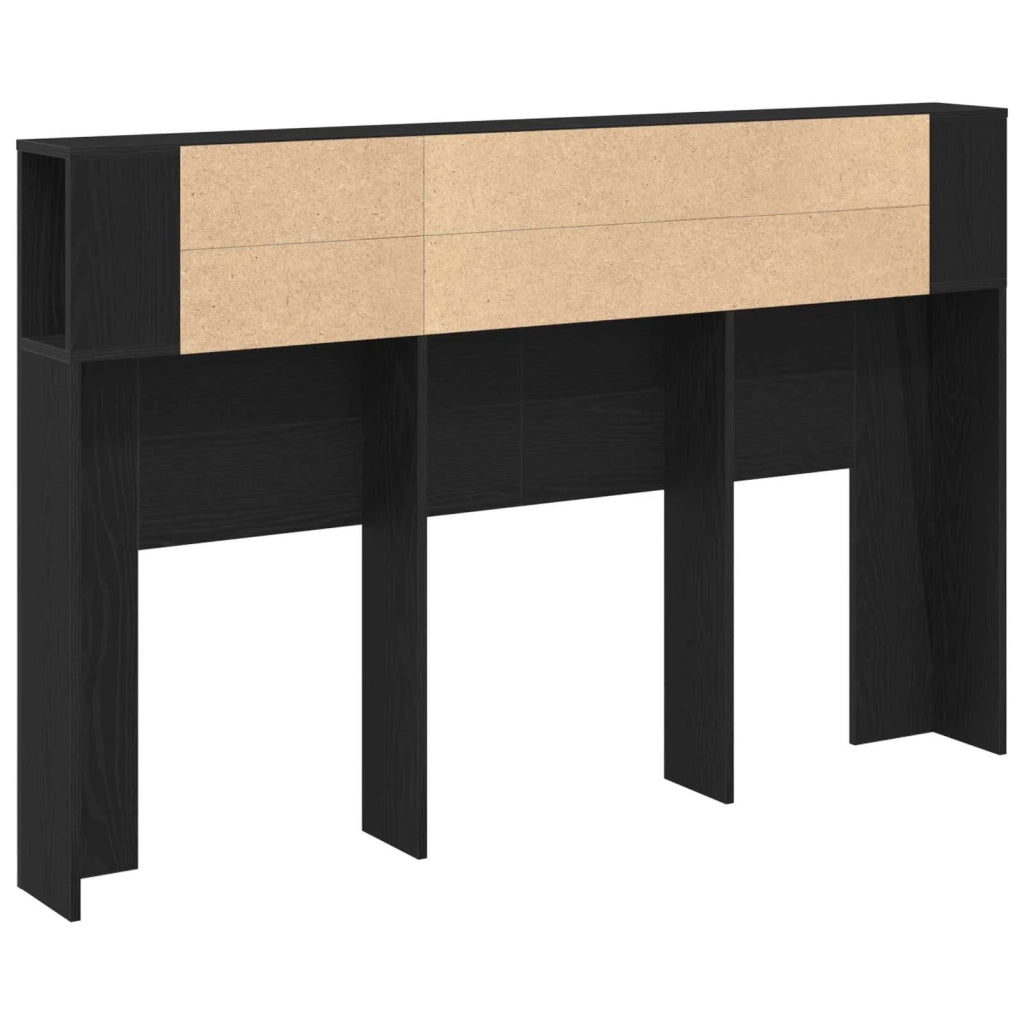 Testata del letto Rovere Nero Legno ingegnerizzato 862759