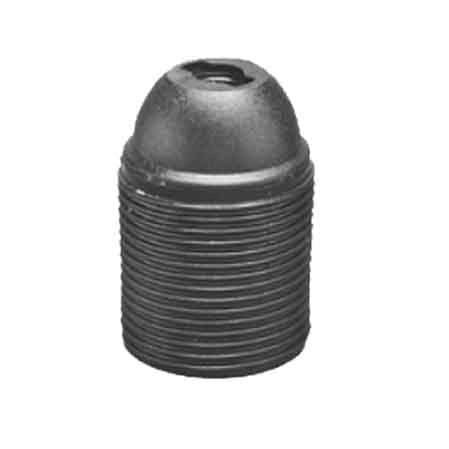 PORTALAMPADA FILETTATO E27 Colore Nero - LAMPO