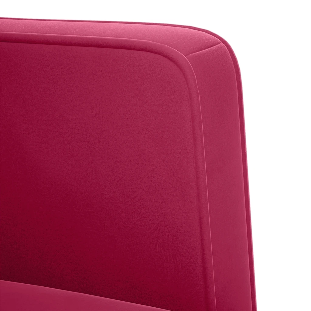 Divano Divanetto Rosso Vino 111 cm in Velluto 4100573
