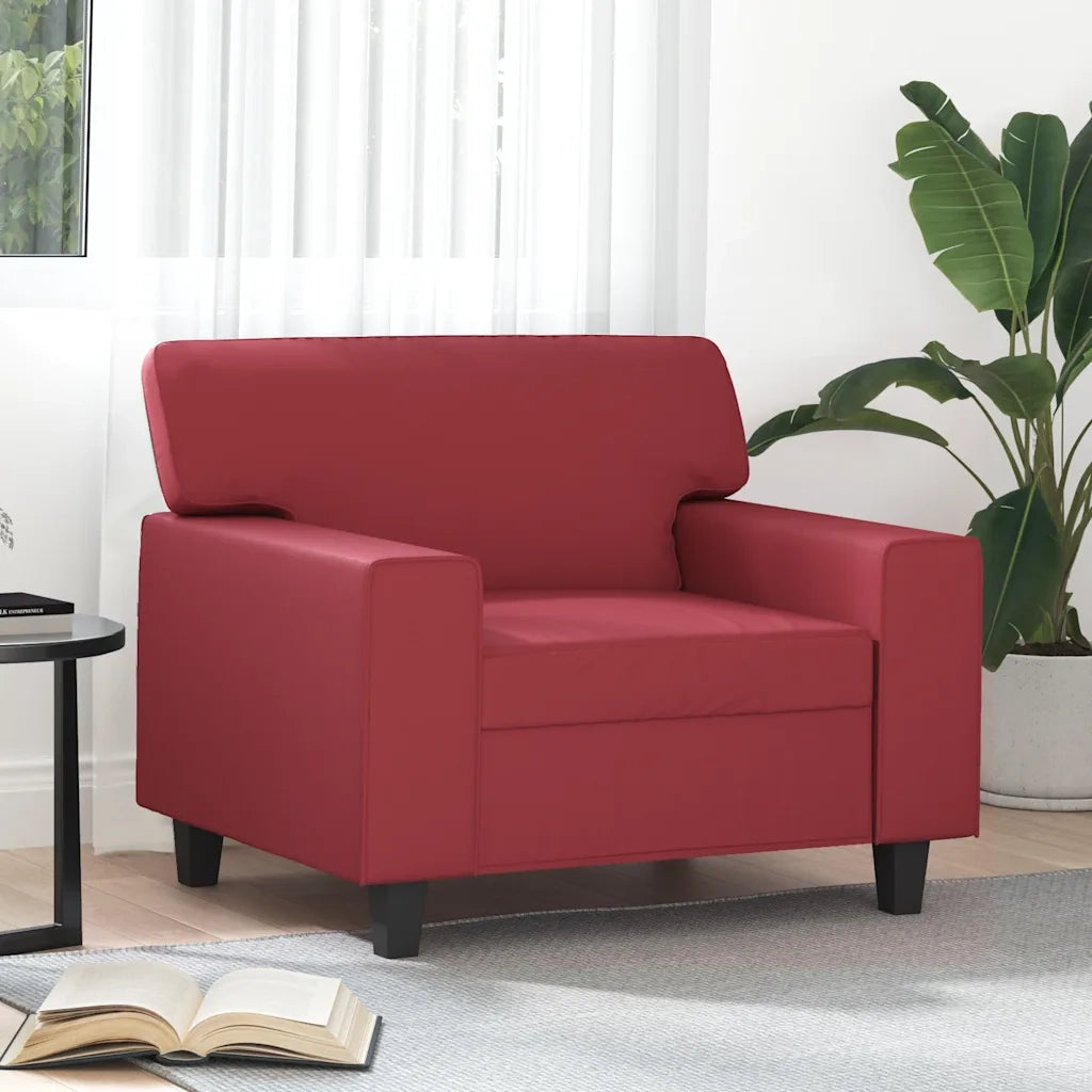 Divano Sedia-Poltrona Rosso Vino 60 cm in Similpelle 169677