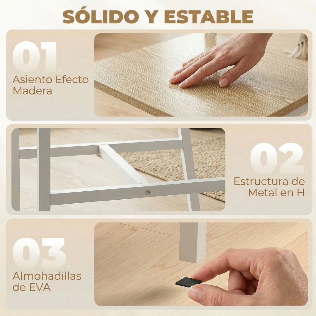 Set di 2 Sedie da Pranzo ¨C Zephmum ¨C Struttura in Metallo, Schienale Inclinato