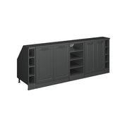 Mobile cucina sottotetto R-Line Antracite rustico/Antracite 210 cm Set di 5 carcasse armadio profondità 60 cm Vicco