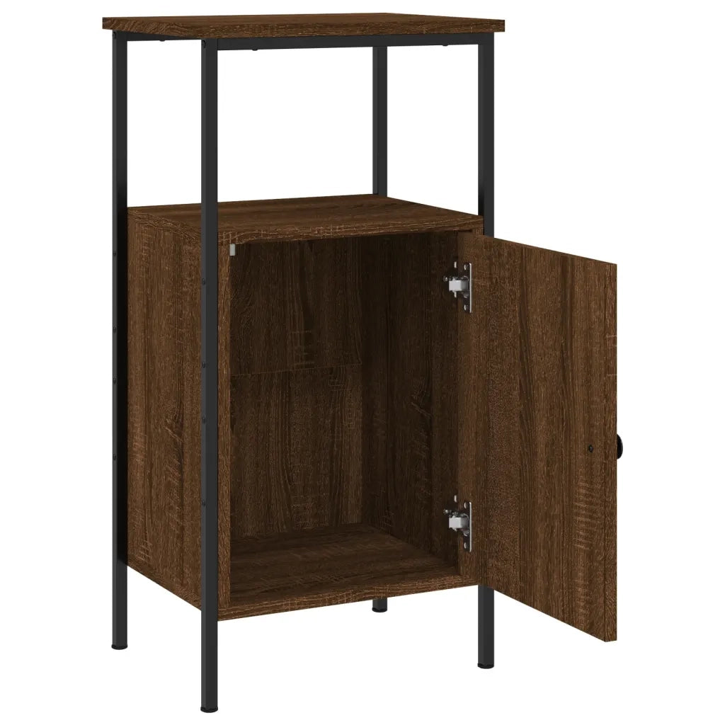 Comodino Rovere Marrone 41x31x80 cm in Legno Multistrato 825931