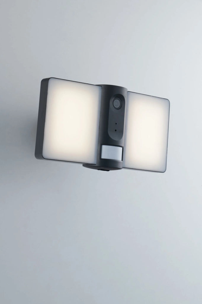 PROIETTORE LED VYSOR ANTRACITE 20W 2640LM 4000K DIMMERABILE CON VIDEOCAMERA E SENSORE  Wi-Fi IP54 26,5X13,
