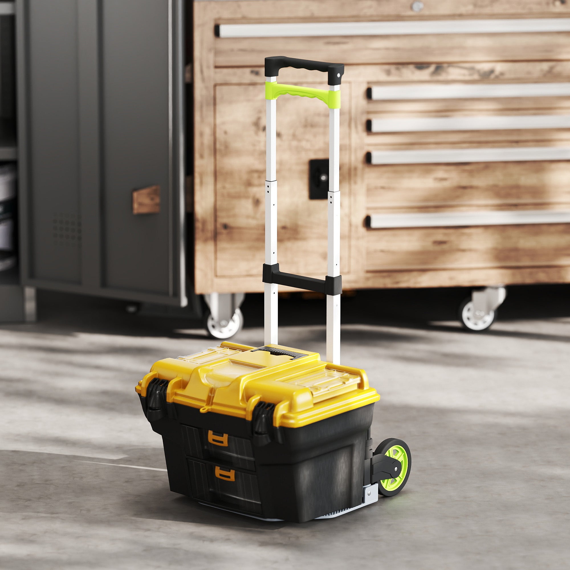 Carrello Portapacchi Pieghevole con Maniglia Telescopica Capacità 70 kg in Alluminio Argento