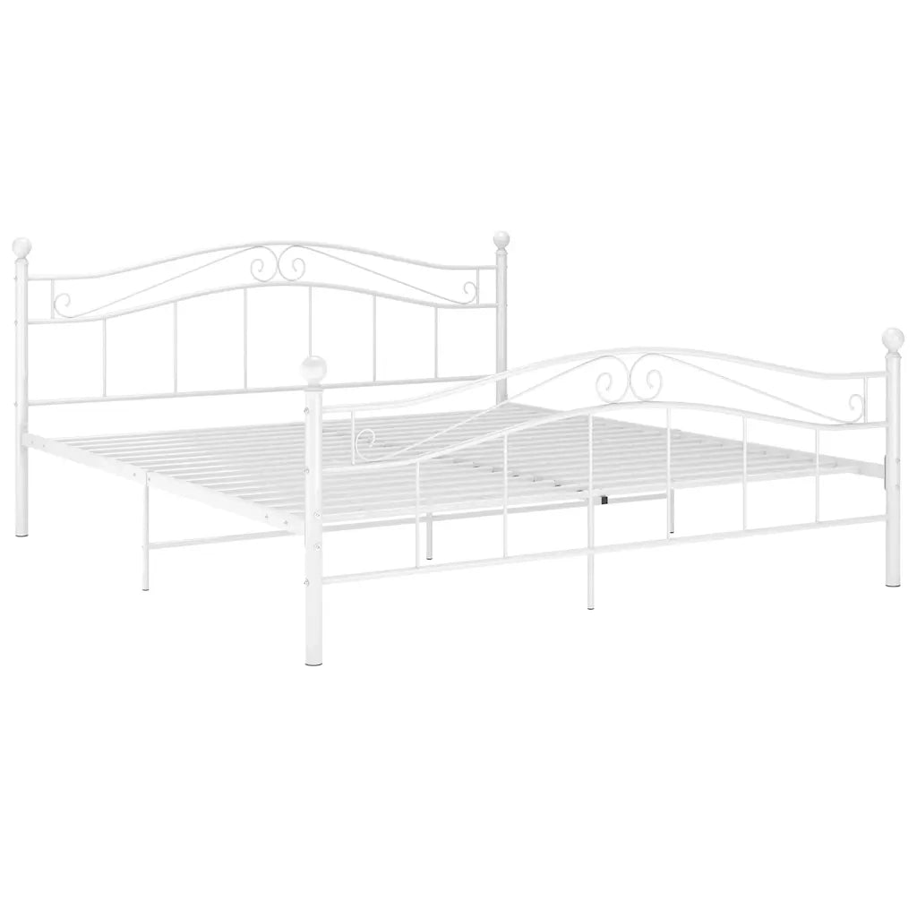 Giroletto-Struttura Letto Bianco in Metallo 160x200 cm 535089