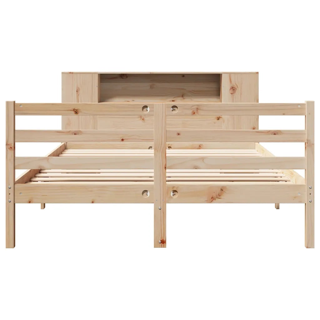 Letto Libreria senza Materasso 135x190 cm in Legno di Pino 3321846
