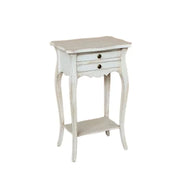 Comodino porta telefono legno shabby bianco anticato 45x35x70 - Mobili 2G