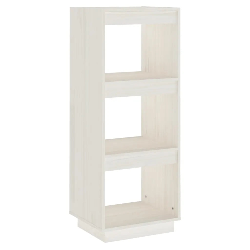Libreria/Divisorio Bianco 40x35x103cm in Legno Massello di Pino 810845