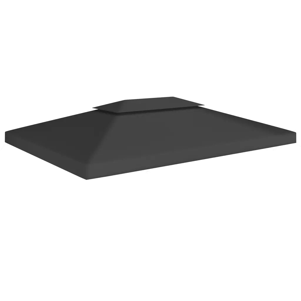 Copertura Superiore per Gazebo a 2 Strati 310 g/mÂ² 4x3 m Nera cod mxl 69805
