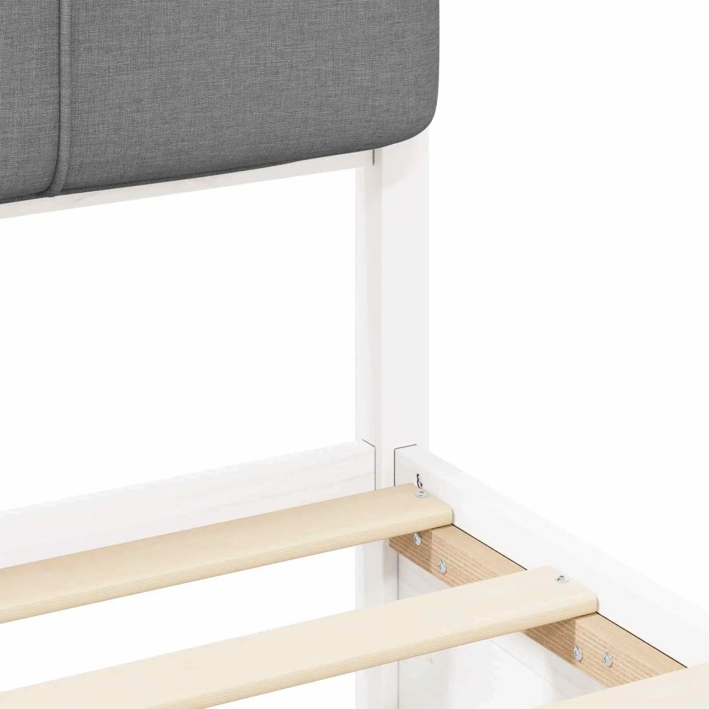 Letto con Testiera Rivestita Grigio chiaro 100 x 200 cm 877723