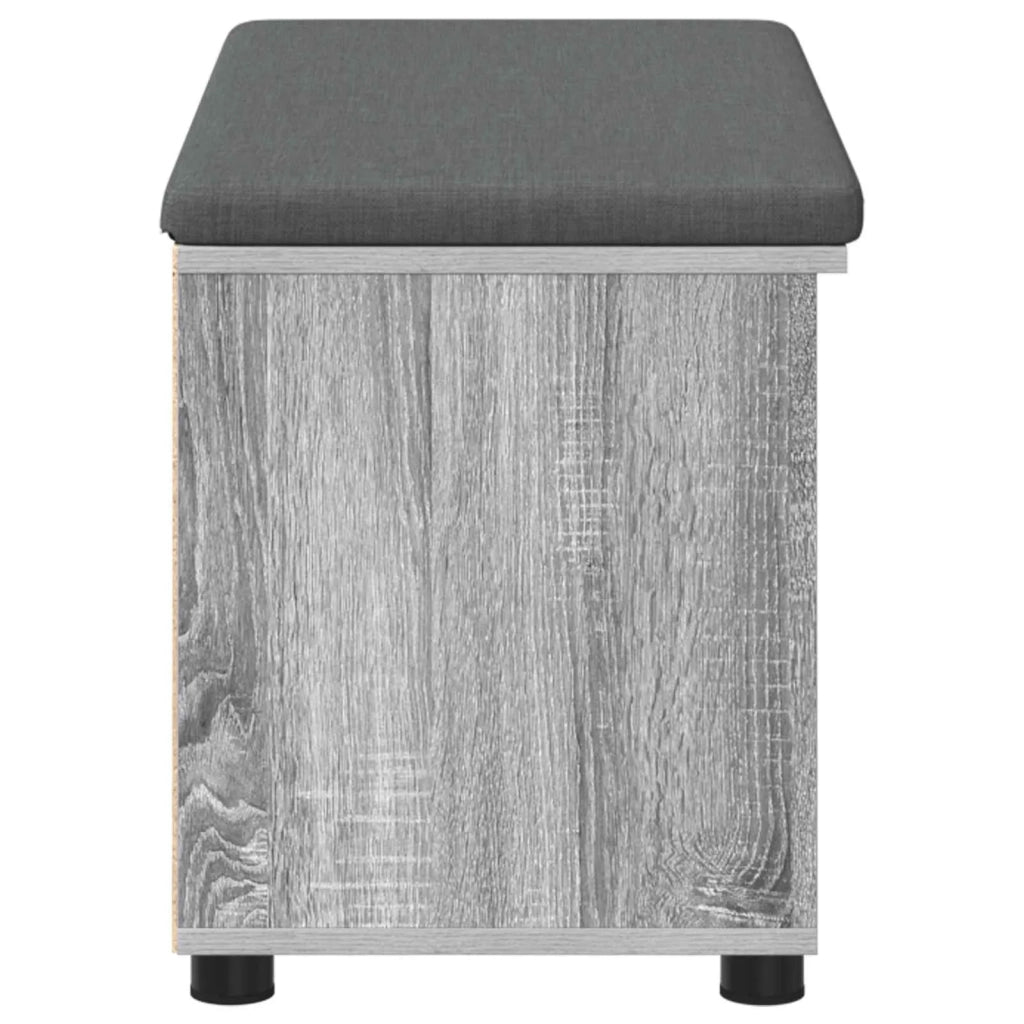 Panca per ingresso con cuscino Sonoma grigia 80 x 38 x 46 cm