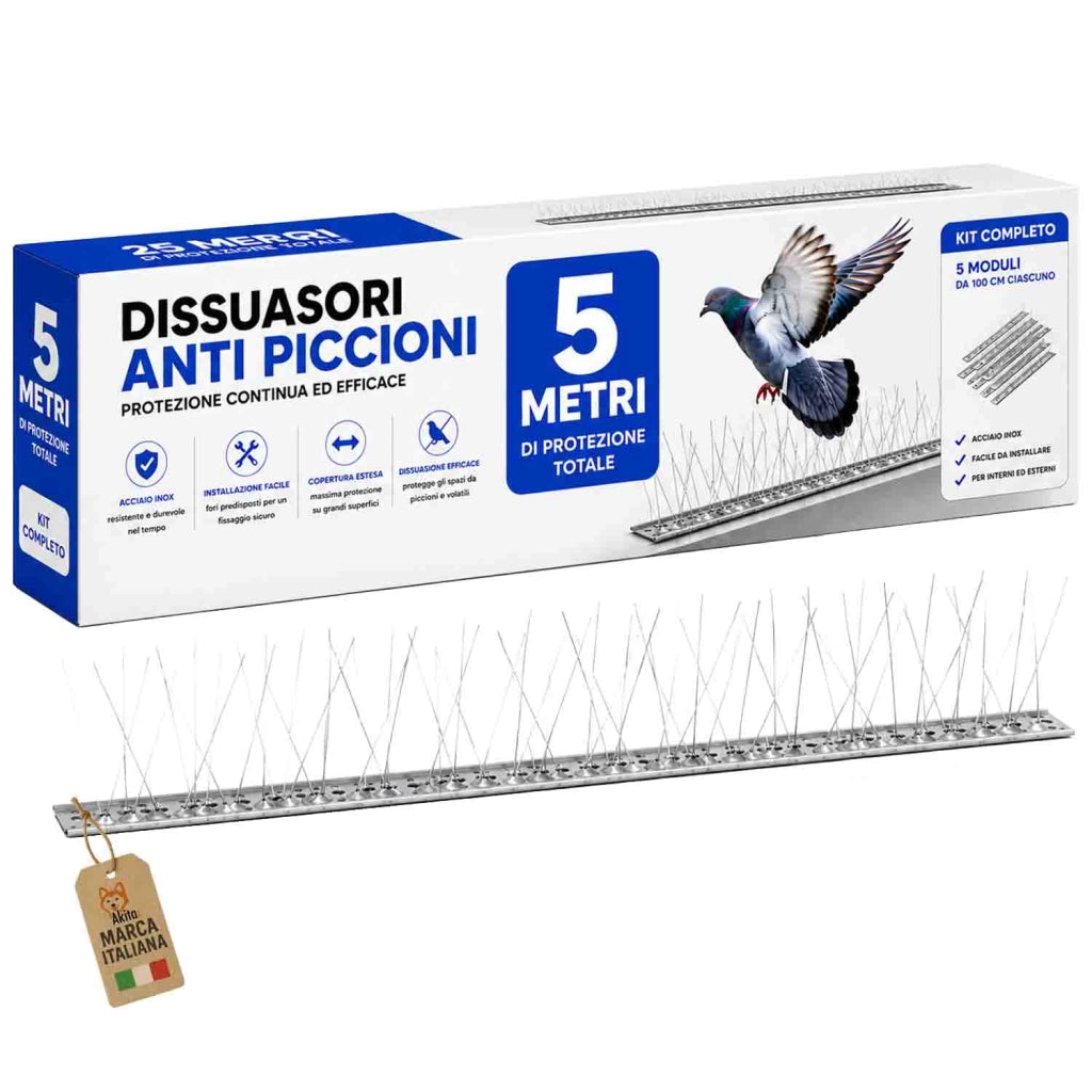 Akitaink Dissuasore per Piccioni Acciaio Inox 5 Metri