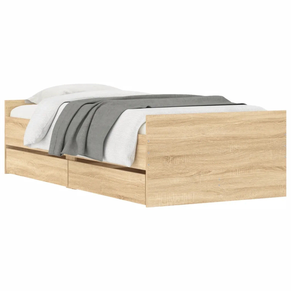 Giroletto con Cassetti Rovere Sonoma 90x200 cmcod mxl 109355
