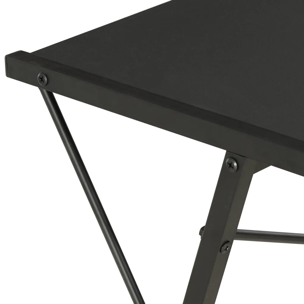 Scrivania | Tavolo da Ufficio con Ripiano Nera 116x50x93 cm