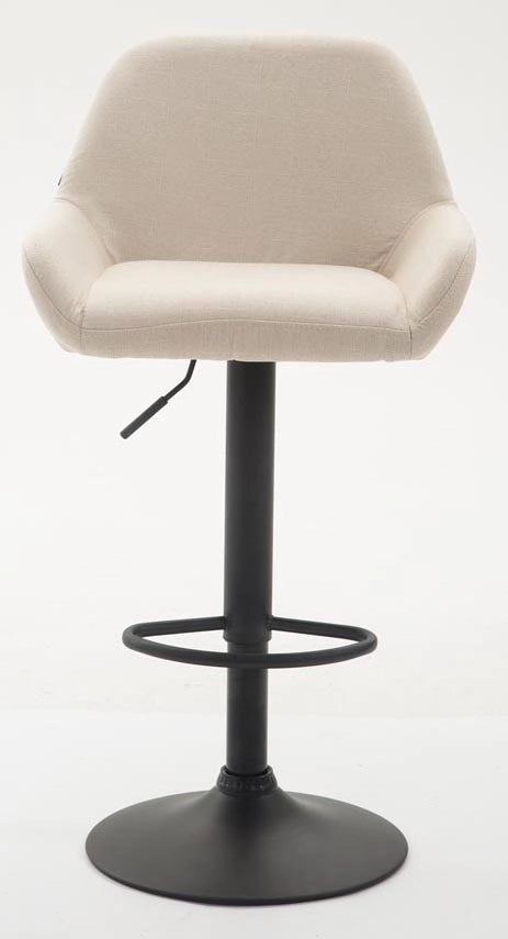 Sgabello Braga in tessuto crema,nero