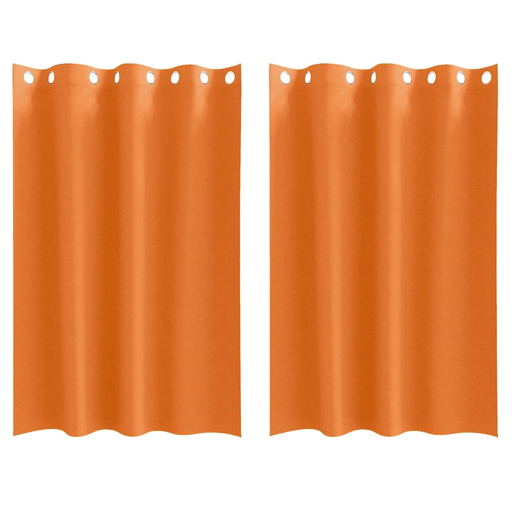 vidaXL Tende con tende 2 pcs Arancione Vivo Poliestere