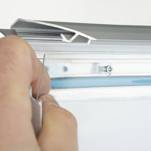 Espositore Pubblicitario Bifacciale con Ruote 70x100 cm in Alluminio da Esterno Antivento Silver