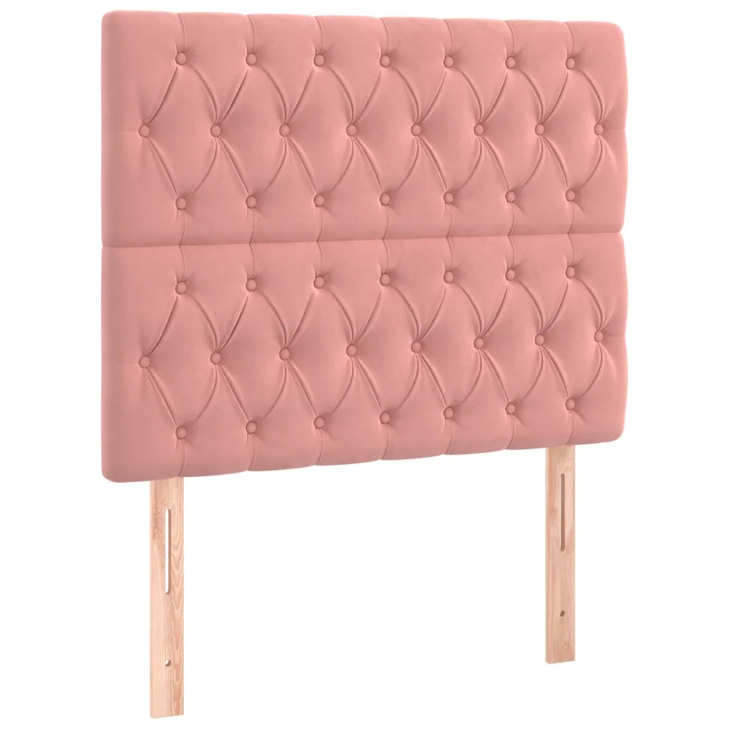 Testiera Rosa 100x7x118/128 cm Velluto 3116715