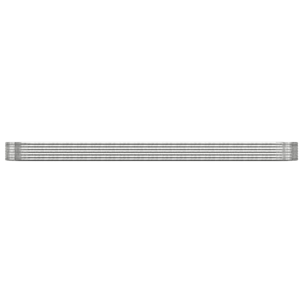 Fioriere | Cassetta per fiori | Letto Giardino Acciaio Zincato 544x100x36cm Argento