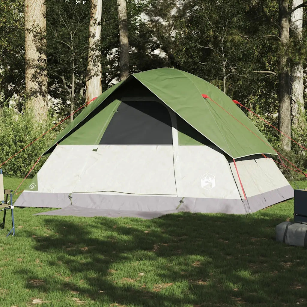 Tenda da Campeggio a Cupola per 6 Persone-Tenda per Escursionismo Verde Impermeabile 902785