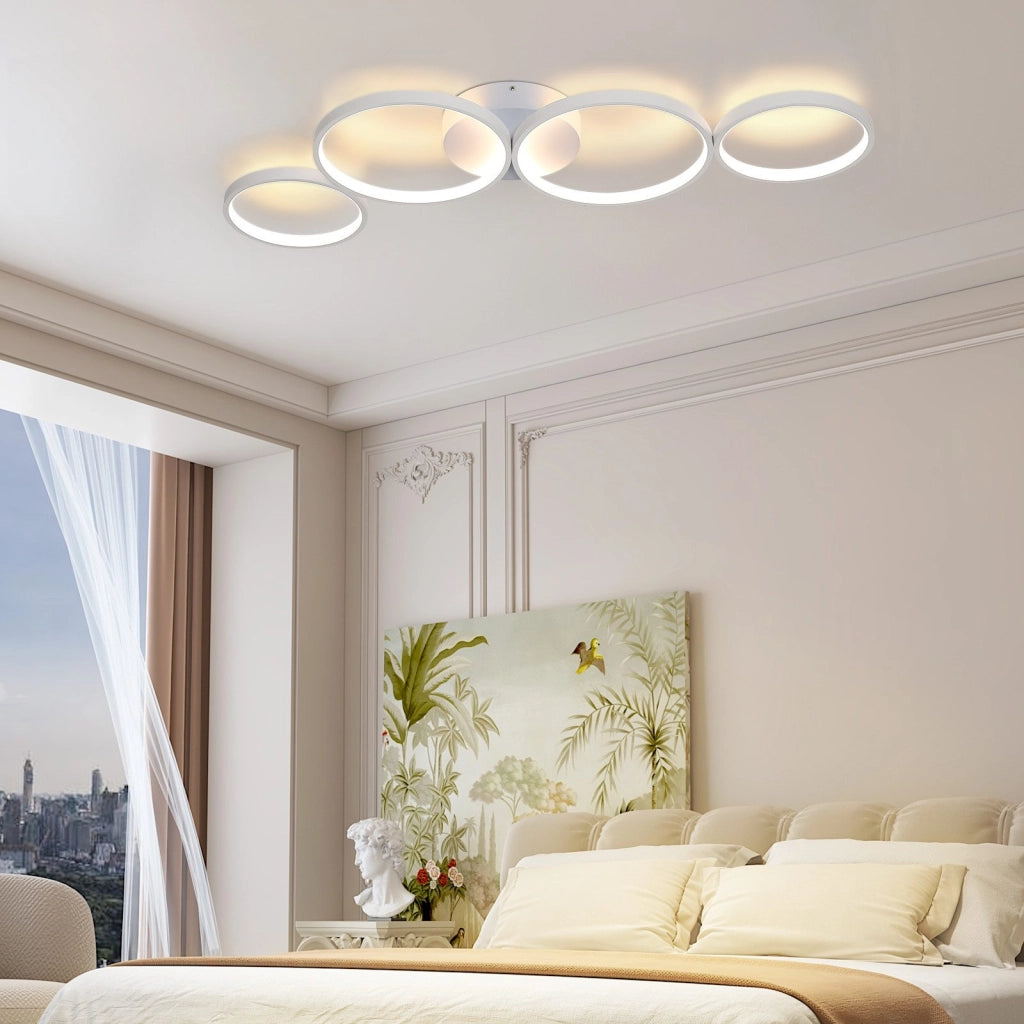 ZMH Lampada da soffitto plafoniera LED moderna con telecomando design per soggiorno