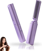 Styler e Crimpatore per Capelli 2 in 1, 2-in-1 Svelto Riscaldante, Strumento di Stile Portatile per Tutti i Tipi di Capelli (Blu)