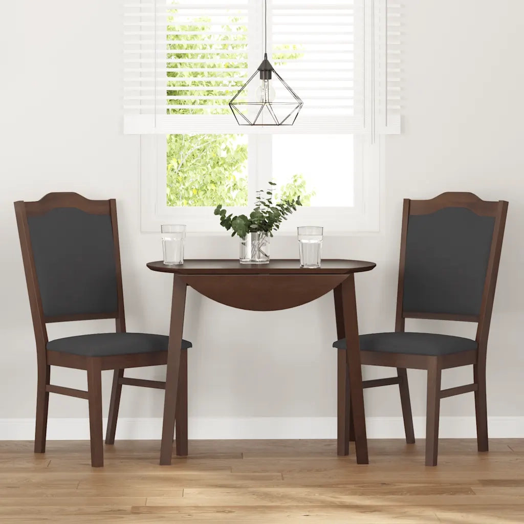 vidaXL Sedie da Pranzo con Cuscini 2pz Marrone Legno Massello di Hevea