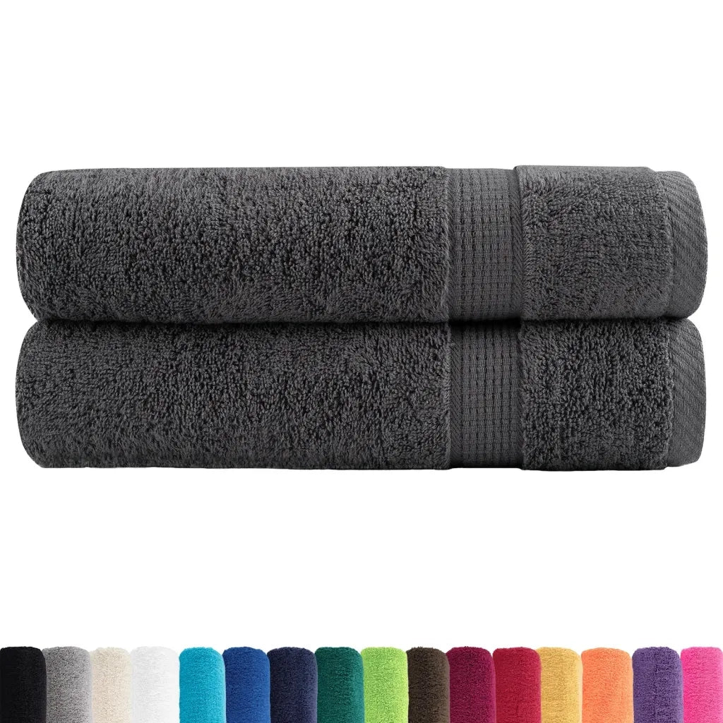 Asciugamani da doccia premium SOLUND 2 pezzi Antracite 70x140 cm 600 g/m² 137160