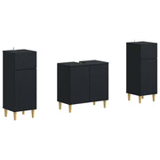 Set di Armadi da Bagno da 2 Pezzi ARNHEM Nero 3418009
