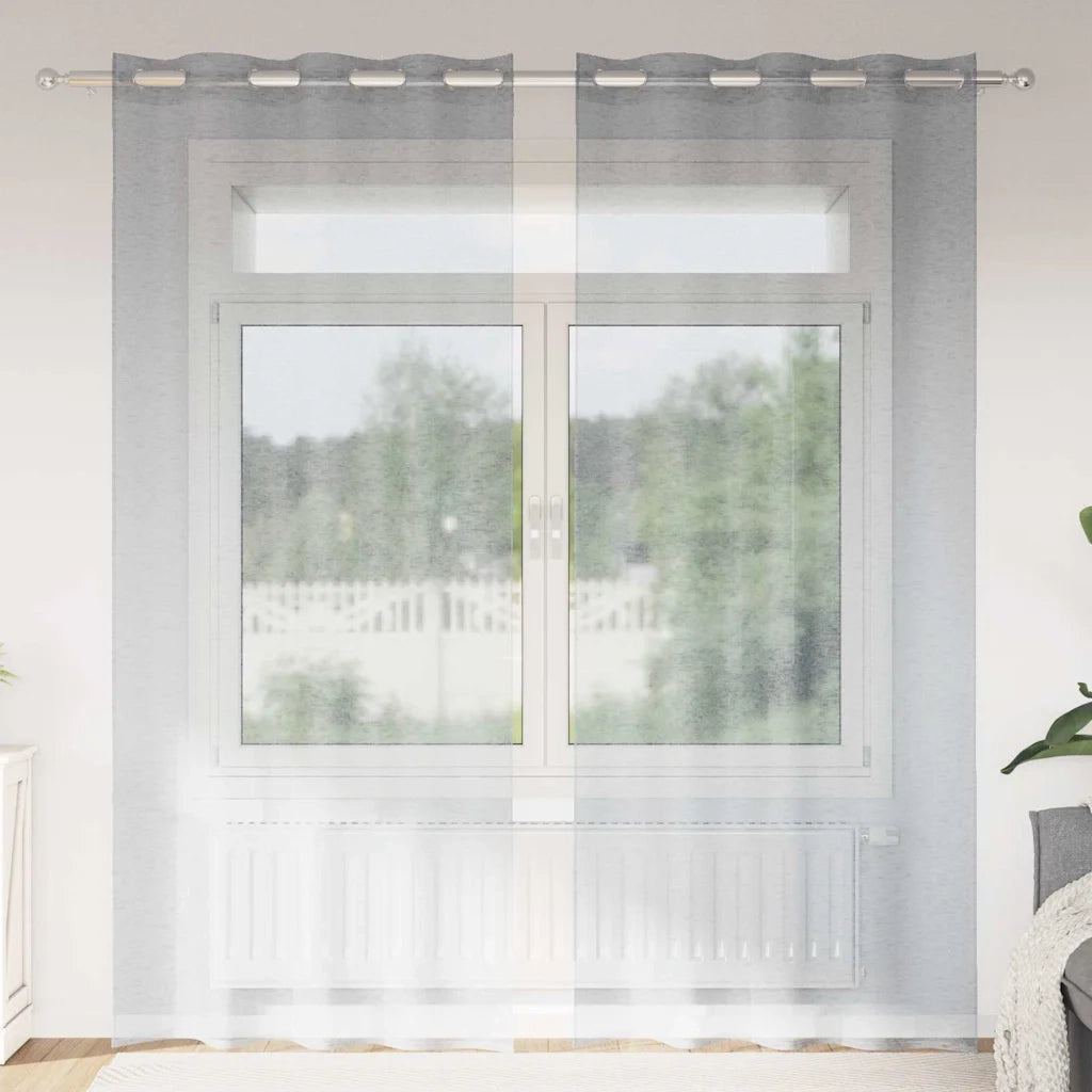 Tenda in Velo 2 pz Grigio scuro 225 x 140 cm Poliestere 4108004