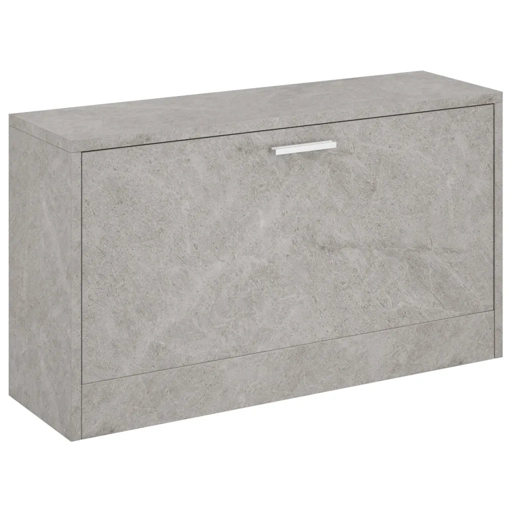 Scarpiera Grigio Cemento 80x24x45 cm in Legno Multistrato 342642