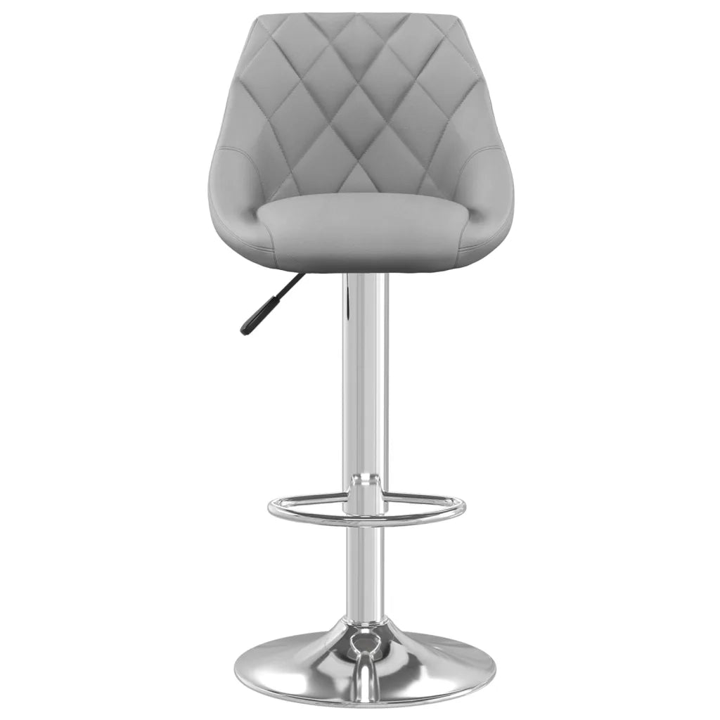 Sgabello da Bar Grigio Chiaro in Velluto cod mxl 63045