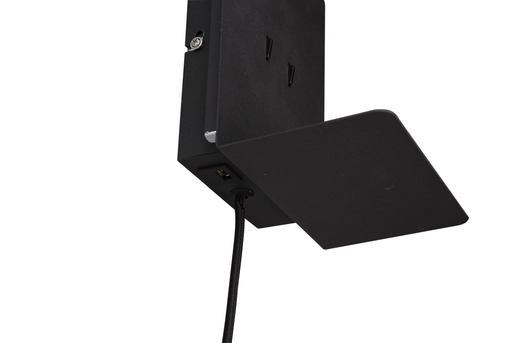 Applique da Interno a LED in Metallo Nero Opaco