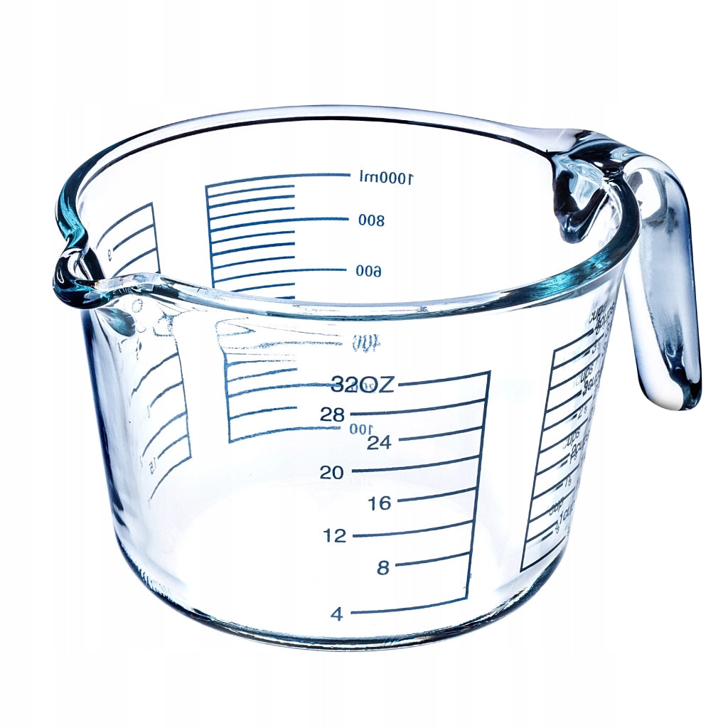 KADAX Brocca graduata da cucina da 1 litro con scala graduata, contenitore in vetro